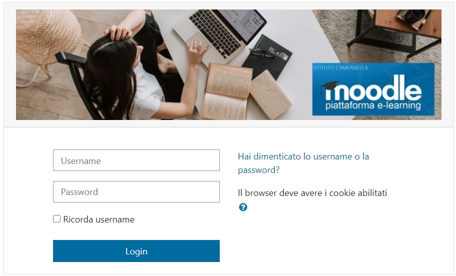ENTRA NELLA PIATTAFORMA ELEARNING DEL CAMPANELLA